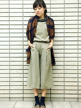 「LBC（エルビーシー）のアイテム（サロペット/オーバーオール）」を使った、LBC STAFFさん（レディース・158cm）の秋コーディネート
