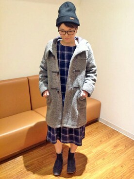 「LBC（エルビーシー）のアイテム（ダッフルコート）」を使った、LBC STAFFさん（レディース・158cm）の秋コーディネート