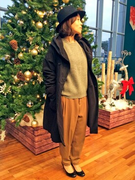「LBC（エルビーシー）のアイテム（その他アウター）」を使った、LBC STAFFさん（レディース・158cm）の冬コーディネート