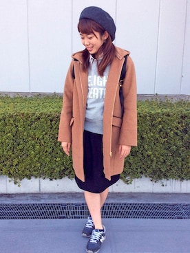 「LBC（エルビーシー）のアイテム（その他アウター）」を使った、LBC STAFFさん（レディース・158cm）の冬コーディネート