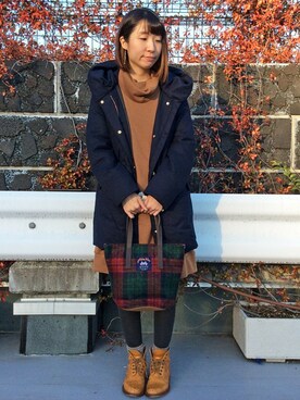 「LBC（エルビーシー）のアイテム（その他アウター）」を使った、LBC STAFFさん（レディース・158cm）の冬コーディネート