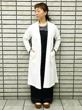 「LBC（エルビーシー）のアイテム（サロペット/オーバーオール）」を使った、LBC STAFFさん（レディース・158cm）の冬コーディネート