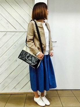 「LBC（エルビーシー）のアイテム（ブルゾン）」を使った、LBC STAFFさん（レディース・158cm）の春コーディネート