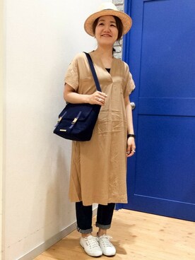 「SPERGA（スペルガ）のアイテム（シューズ）」を使った、LBC STAFFさん（レディース・158cm）の夏コーディネート
