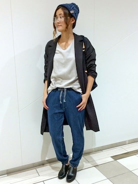 「LBC（エルビーシー）のアイテム（その他アウター）」を使った、LBC STAFFさん（レディース・158cm）の秋コーディネート
