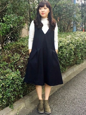 「Aラインワンピース」｜LBC STAFFさん（レディース・158cm）の秋コーディネート