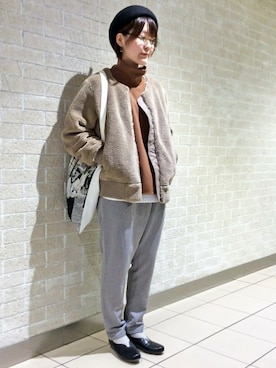 「LBC（エルビーシー）のアイテム（ブルゾン）」を使った、LBC STAFFさん（レディース・158cm）の秋コーディネート