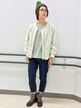 「LBC（エルビーシー）のアイテム（ブルゾン）」を使った、LBC STAFFさん（レディース・158cm）の秋コーディネート
