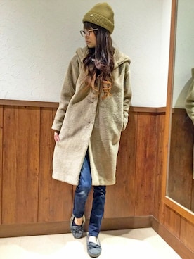 「LBC（エルビーシー）のアイテム（その他アウター）」を使った、LBC STAFFさん（レディース・158cm）の冬コーディネート
