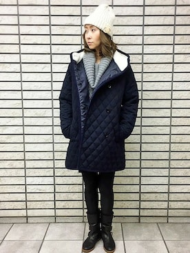 「LBC（エルビーシー）のアイテム（その他アウター）」を使った、LBC STAFFさん（レディース・158cm）の冬コーディネート