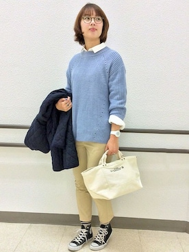 「LBC（エルビーシー）のアイテム（その他アウター）」を使った、LBC STAFFさん（レディース・158cm）の冬コーディネート