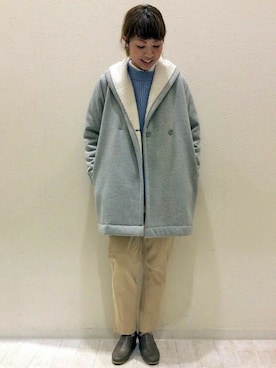 「LBC（エルビーシー）のアイテム（その他アウター）」を使った、LBC STAFFさん（レディース・158cm）の冬コーディネート