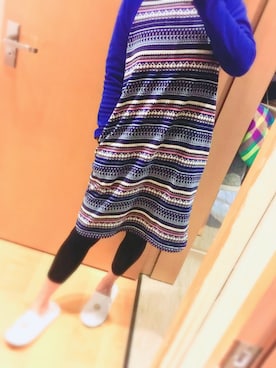 「アイテム（ルームウェア、ブルー系）」を使った、❤️💜❤️💜さん（レディース・167cm）の冬コーディネート