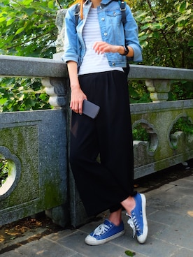 「LIU・JO（リュージョー）のアイテム（ジャケット/アウター）」を使った、feliciaさん（レディース・174cm）の秋コーディネート