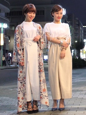 「BASQUINE（バスキーヌ）のアイテム（その他アウター）」を使った、ぺりんぎさん（レディース・153cm）の秋コーディネート
