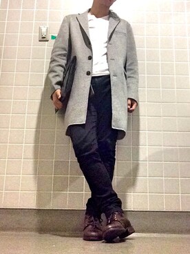 「トイレから失礼しやす」｜「アイテム（ブーツ）」を使った、Akiさん（メンズ・175cm）の秋コーディネート