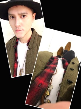 「YSL（ワイエスエル）のアイテム（ブーツ）」を使った、Xzyさん（メンズ・179cm）の秋コーディネート