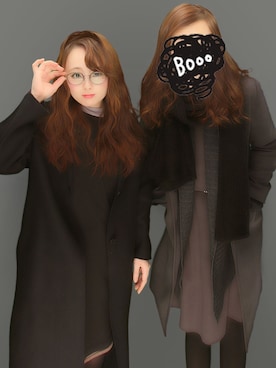 「COS（コス）のアイテム（チェスターコート）」を使った、Airi Kimuraさん（レディース・169cm）の冬コーディネート