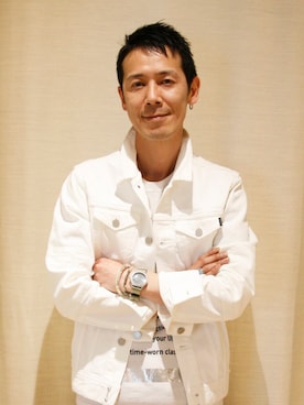 「FACTOTUM（ファクトタム）のアイテム（デニムジャケット）」を使った、ShikouHiwatashiさん（メンズ・170cm）の春コーディネート