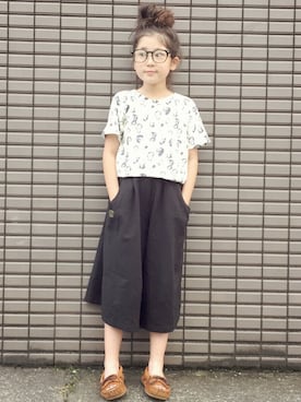 「アイテム（モカシン/デッキシューズ）」を使った、junkoroさん（キッズ・130cm）の夏コーディネート