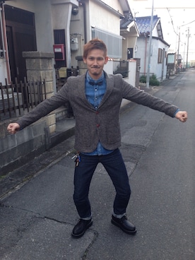 「バレンタインデートスタイル」｜「アイテム（アナログ腕時計）」を使った、ko_kunさん（メンズ・176cm）の冬コーディネート
