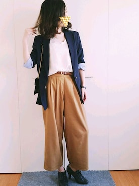 「ZARA BASIC（ザラベーシック）のアイテム（テーラードジャケット）」を使った、kiesaさん（レディース・155cm）の春コーディネート