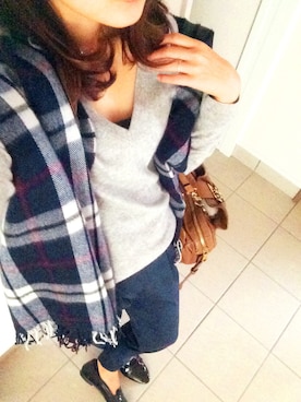 「カシミヤ」｜Natsuさん（レディース・158cm）の秋コーディネート