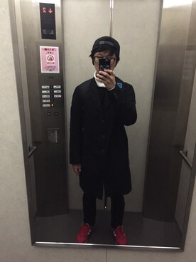 「アイテム（チェスターコート）」を使った、ひで丸さん（メンズ・168cm・20代）の秋コーディネート