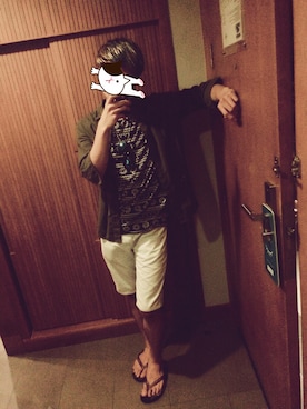 「HERE'S（HERE'S）のアイテム（トップス）」を使った、Metamonさん（メンズ・180cm）の春コーディネート