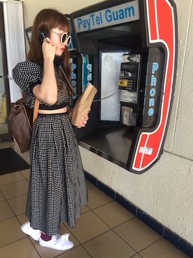 「CELINE（セリーヌ）のアイテム（バックパック/リュック）」を使った、seinaさん（レディース・163cm）の春コーディネート