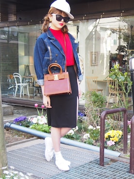 「LILY BROWN（リリーブラウン）のアイテム（デニムジャケット）」を使った、seinaさん（レディース・163cm）の春コーディネート