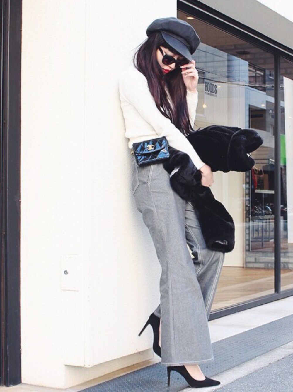 ☆24aw 大人カッコいいコーデに☆CHANEL ウエスト バッグ CHANELのボディバッグ/ウエストポーチを使った人気ファッション