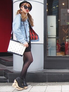 「Levi's」｜「アイテム（ブーティ）」を使った、seinaさん（レディース・163cm）の冬コーディネート