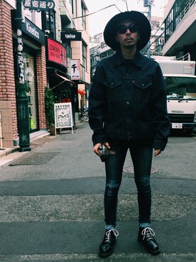 「Dr. Martens（ドクターマーチン）のDr.Martens 6EYE BOOT（ブーツ）」を使った、田中奨伍さん（メンズ・178cm）の秋コーディネート