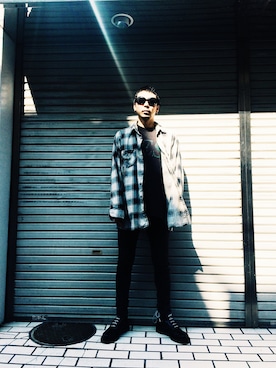 「Dr. Martens（ドクターマーチン）のDr.Martens 6EYE BOOT（ブーツ）」を使った、田中奨伍さん（メンズ・178cm）の秋コーディネート