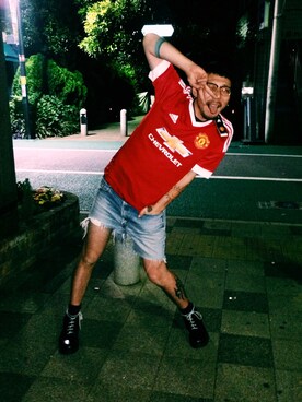 「Dr. Martens（ドクターマーチン）のDr.Martens 6EYE BOOT（ブーツ）」を使った、田中奨伍さん（メンズ・178cm）の秋コーディネート