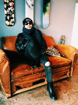 田中奨伍さん（メンズ・178cm）の冬コーディネート