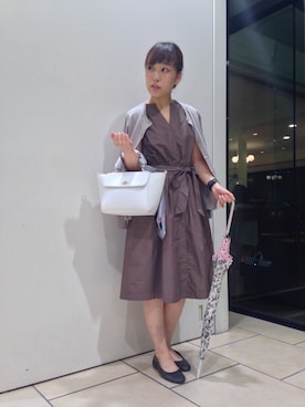 「HUNTER（ハンター）のアイテム」を使った、nano・universe 名古屋ラシック STAFFさん（レディース・160cm）の夏コーディネート