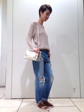 「PotioR（ポティオール）のアイテム」を使った、nano・universe 名古屋ラシック STAFFさん（レディース・168cm）の夏コーディネート