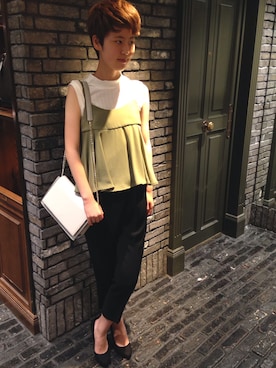 nano・universe 名古屋ラシック STAFFさん(レディース・168cm)の夏コーディネート