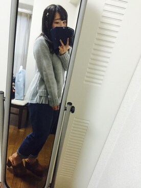 「マムジーンズ」｜Saki..♡さん（レディース・151cm）の冬コーディネート