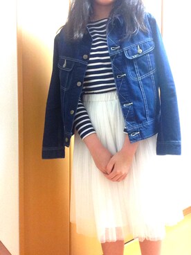 「Te chichi（テチチ）のアイテム（デニムジャケット）」を使った、☀︎PINKIN☀︎さん（レディース・160cm）の春コーディネート