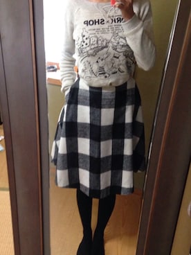 Sakura Uedaさん（レディース・162cm）の冬コーディネート