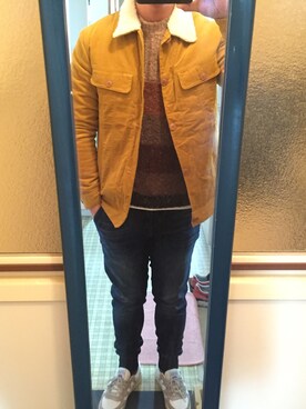 「SLICK（スリック）のアイテム（ブルゾン）」を使った、はさんさん（メンズ・175cm）の冬コーディネート