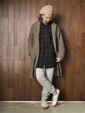 「VOO（ヴォー）のアイテム（ジャケット/アウター）」を使った、akira yaoさん（メンズ・173cm）の秋コーディネート