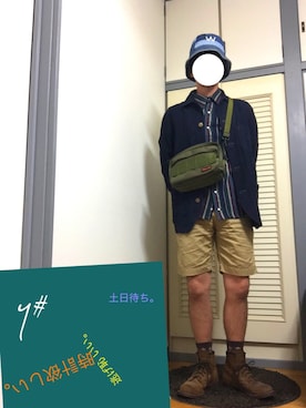 「Waste(twice)（ウェストトゥワイス）のアイテム（ジャケット/アウター）」を使った、y#さん（メンズ・173cm）の秋コーディネート