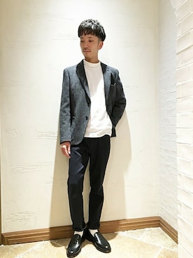 「ハイネックトップス」｜ＳＥＮＵさん（メンズ・166cm）の冬コーディネート