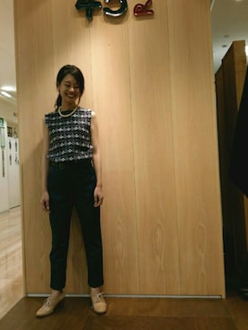 「45R」｜「アイテム（その他）」を使った、HANさん（レディース・162cm）の秋コーディネート