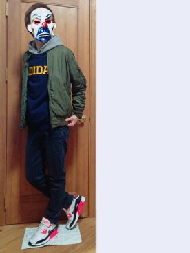 「airmax」｜「アイテム（ブルゾン）」を使った、みちゆさん（メンズ・173cm）の冬コーディネート