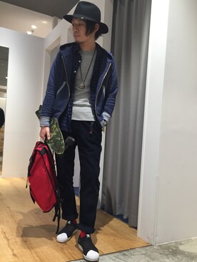 「SEVENDAYS=SUNDAY（セブンデイズサンデイ）のアイテム（レッグウェア）」を使った、ちゃますたーさん（メンズ・173cm）の秋コーディネート